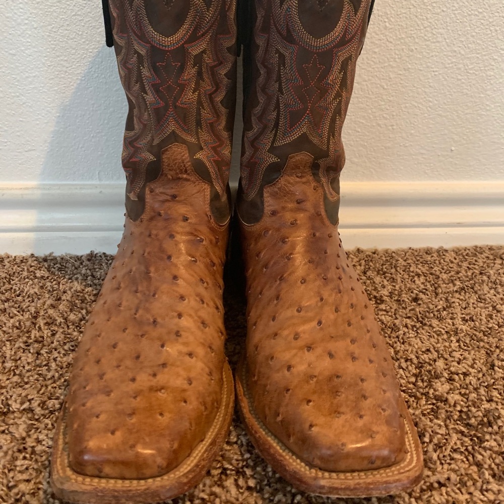 Men’s Tony Lama Full Quill Ostrich Boots (SZ 10D)